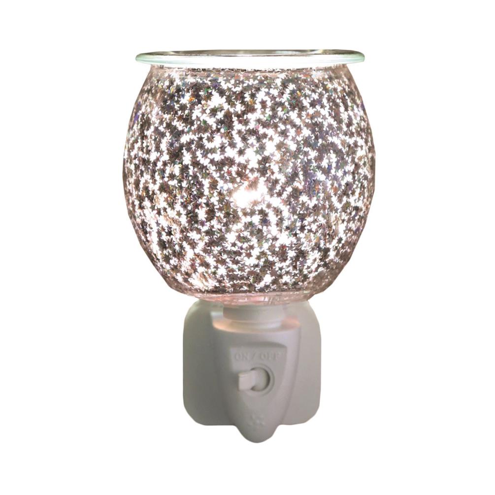 Aroma Glitter Glass Plug In Wax Melt Warmer £12.59
